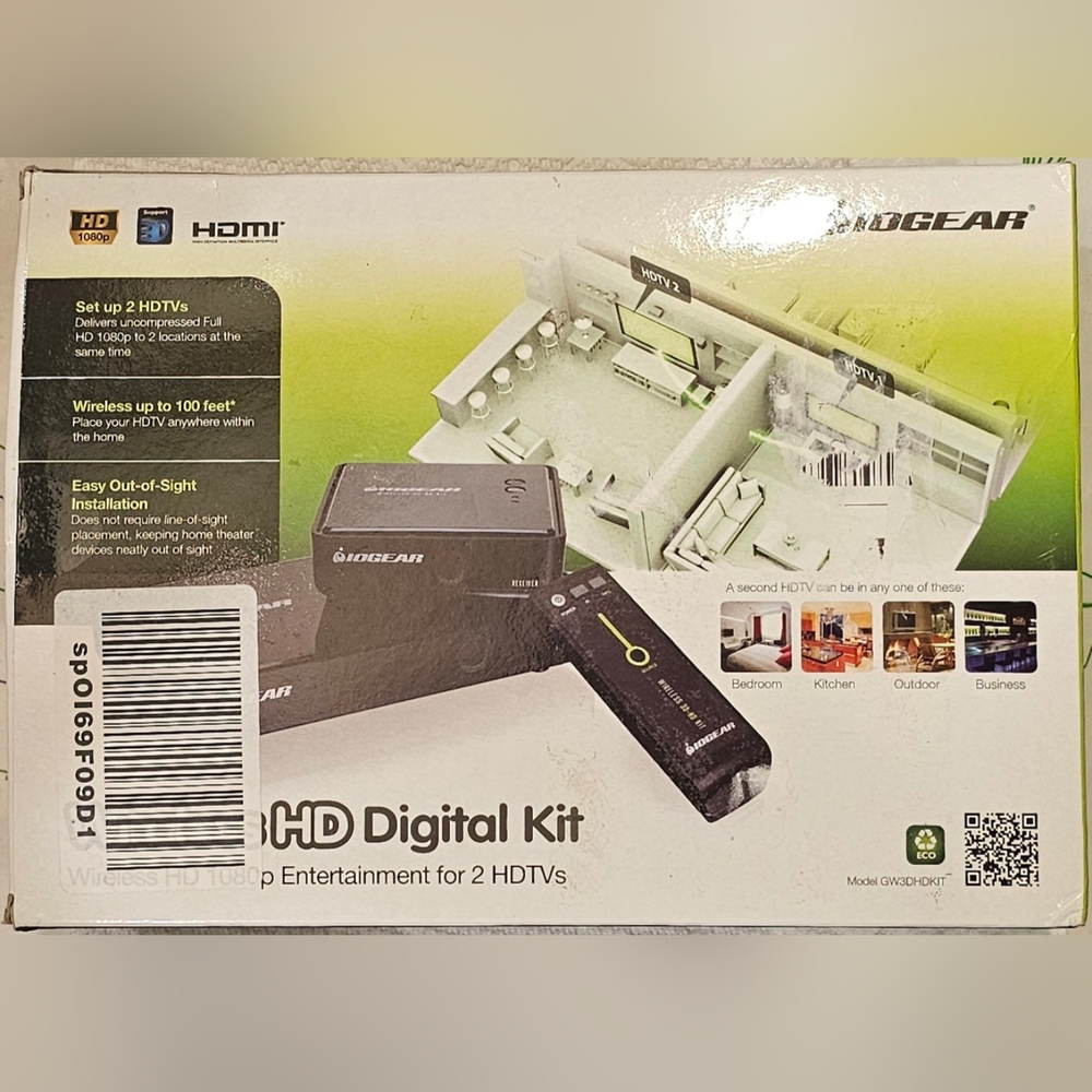 IOGEAR Wireless 3D Digital Kit with Full HD 1080P and 5.1 Channel Digital Audio,